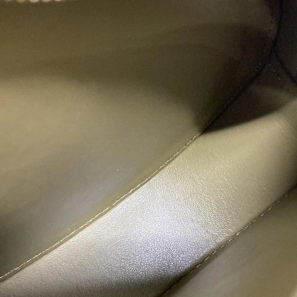 CELINE Crossbody Oval Purse Cuir Triomphe Khaki Smooth Calfskin 914-070125 - Picture 14 of 14